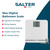 White Salter digital bathroom scale with large LCD, slim design, and 250kg capacity