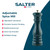 Green adjustable spice mill with Salter logo, shown upright as product feature promo.