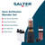 Black Salter Kuro Actifusion blender set with three leakproof bottles, shown with fruit.