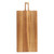 Rectangular wooden chopping board with handle, natural wood finish