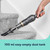 Handheld vacuum cleaning carpeted stairs with easy-empty 100ml dust tank
