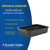 Black rectangular roasting pan with stainless steel rack, vitreous enamel coating, 34 cm, by Russell Hobbs.