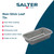 Silver non-stick loaf tin, angled view, durable carbon steel, PFOA-free, dishwasher safe.