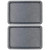 Set of two grey speckled rectangular baking trays