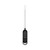 Digital cooking thermometer with black display and stainless steel probe
