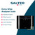 Black extra wide analyser bathroom scale with LCD display and batteries, showing 0.0 kg