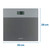 Silver digital bathroom scales, 30 x 28 cm