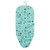 Green clothes cover with sewing-themed pattern, including scissors, thread, and buttons