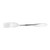 Stainless steel dinner fork with polished finish, shown on white background