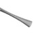 Stainless steel cutlery handle with textured honeycomb pattern, close-up side view