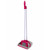 Kleeneze Self-Standing Dustpan And Broom Set | Aluminium | White/Pink  KL062413EU 5053191062413 