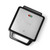 Salter black and silver sandwich maker, closed, shown from above with indicator lights