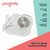 White compact electric meat and food slicer with 17cm serrated blade, foldable design.