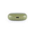 Green wireless earbud charging case showing USB-C port, front view
