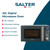 Blue-grey digital microwave oven with 20L capacity, autocook settings and defrost function.
