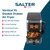 Vertical XL double drawer air fryer with digital display and food shown inside