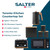 Banner: Salter Toronto Kitchen Countertop Set with black kettle, toaster, microwave, and canisters.