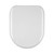White square toilet seat lid, top view