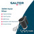 Black hand mixer with beaters, compact design, 5 speeds, turbo function and dishwasher-safe attachments.