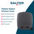 Charcoal grey Salter digital kitchen scale, pebble design, large LCD display, 5kg capacity.