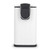 White rectangular kitchen bin with black foot pedal, shown from front