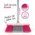 Kleeneze®1.2 m Soft-Bristle Broom | Stainless Steel | Grey/Pink  KL062437EU 5053191062437 