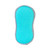Blue double-sided cleaning pad with textured surface and grey edge