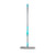 Microfibre flat mop with teal handle, shown upright on white background
