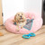 Extra large grey pet drying towel with teal trim, anti-bac, super absorbent, in packaging.