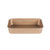 Gold non-stick rectangular roasting tin, shown empty, front view