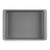 Grey non-stick roasting tray with textured grip handles, top view
