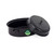 Black oval roasting pan with lid, PFAS free label on side
