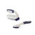 Set of two Beldray cleaning brushes, white and navy handles, for household scrubbing.