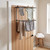 Over-door clothes airer holding light laundry in modern bathroom