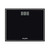 Black digital bathroom scale with Salter logo, front view