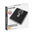 Salter magnifying lens mechanical bathroom scale in black, shown in retail packaging