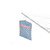 Blue star print peg bag with pink zip hung on rotary washing line