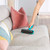 Blue lint roller for pet hair removal, with micro bristles for upholstery and carpets
