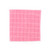 Pink microfibre cleaning cloth with textured grid pattern, shown flat.