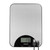 Digital kitchen scale with brushed steel surface, LCD display, and USB charging cable