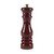 Red wooden salt mill with gold knob, shown upright for product listing.