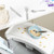 Children’s silver spoon handle with embossed triceratops dinosaur design