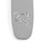 Children’s silver spoon handle with embossed triceratops dinosaur design
