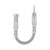 Flexible grey vacuum hose with plastic connectors, shown against white background