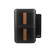 Salter dual air fryer in matte black with wood effect handles, front view