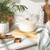 Cream coloured Salter ceramic pepper mill, angled view