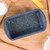 Navy speckled rectangular baking tray on wooden surface, shown empty for product listing