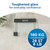 Black glass digital bathroom scale with 180kg and 28st 8lb maximum capacity