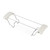 Extendable white and chrome pan divider for kitchen drawer organisation