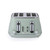 Sage green four-slice toaster, front view